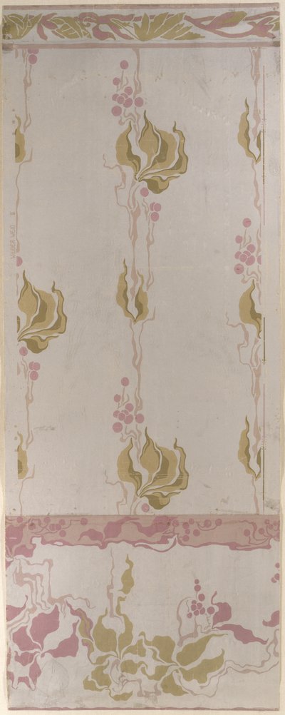 Virginia Creeper Wallpaper Design, 1902, Manufactured by Tapetenfabrik Engelhard, Mannheim by Otto Eckmann